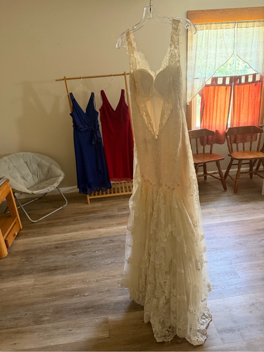 Martina Liana Ivory Lace Fit-and-Flare Wedding Gown Style 675